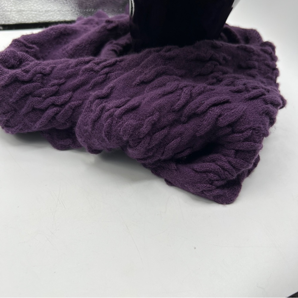 Echo Ruffle Single Layer Texture Knit Purple Acry… - image 6